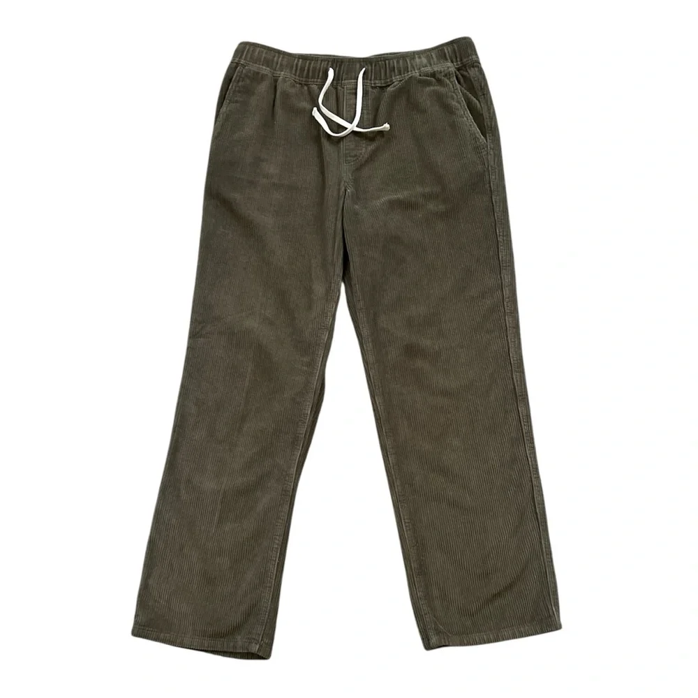 RSQ Men's Olive Green Pull‎ On Straight Leg Corduroy Pants Size Large